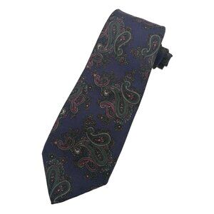 Robert Talbott Tie 100% Silk Men's Designer Paisley Purple Red Green EUC